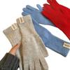 Full Finger Touch Screen Knitted Gloves Candy Colors Warm Riding Gloves  Men and Women