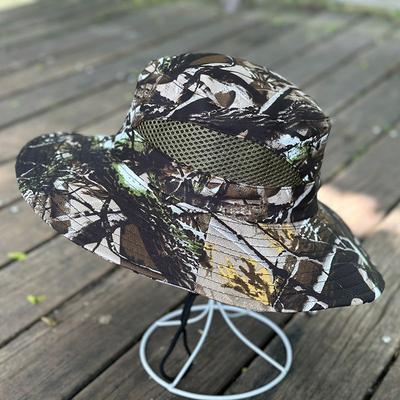 Fisherman's Hat Men's Summer Sun Hat Camouflage Fishing Sun Hat Outdoor Breathable Grass Hat Men's Sun Hat