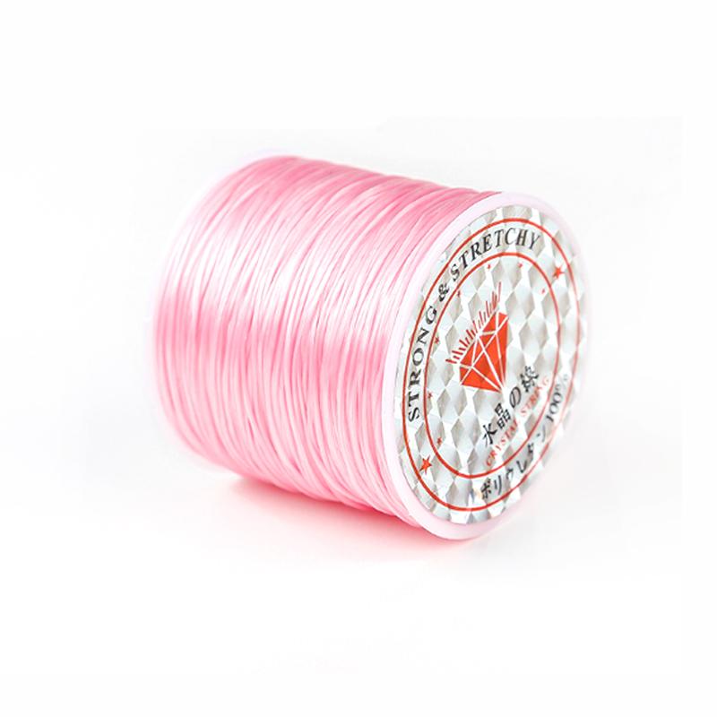 1 Roll Transparent Elastic Crystal Line Beading Cord for Jewelry Making and Garment Accessories