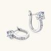 High-End Moissanite Earrings: Korean & Japanese Inspired Sterling Silver Ear Cuffs, Micro-Paved Niche Design for Women