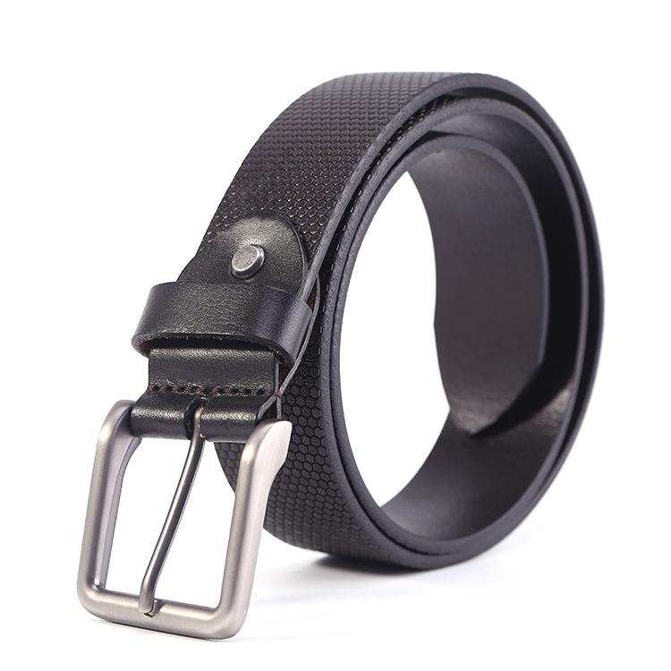 

Ремень из британской кожи, мужской ремень с пряжкой из сплава, первый слой из коровьей кожи, повседневный ремень для брюк 125cm темно-коричневого