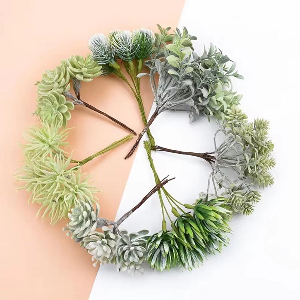 2/4Pcs Artificial Plant Christmas Tree Home Room Wedding Decorati Bridal Accessory Clearance Fake Plant Diy Gift Handmade Wreath