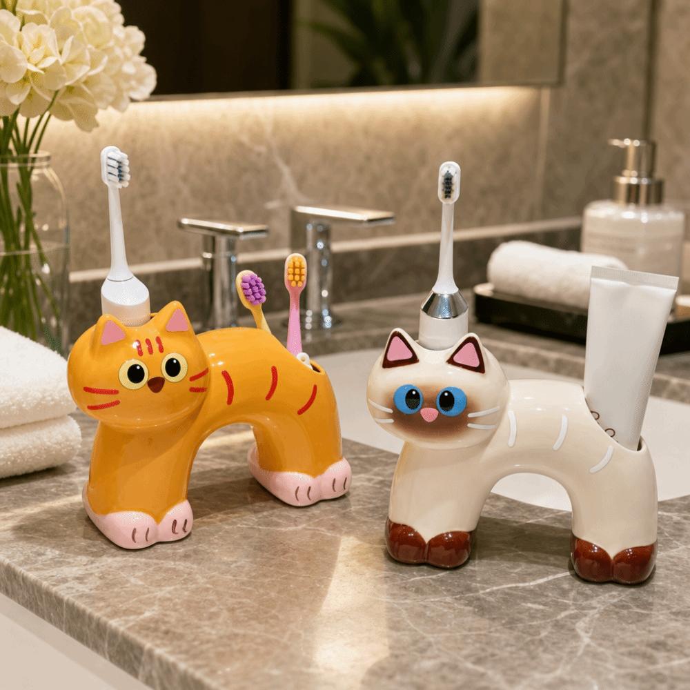 Creative Toothpaste Toothbrush Rack Ceramic Electric Toothbrush Stand  Bathroom Accessories