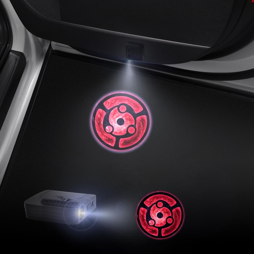 1/2PCS Evil Eye Anime Car Door Welcome Lights Laser Projector Logo Wireless Sensing For Jeep Opel Peugeot Hyundai Skoda Seat