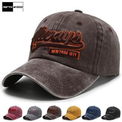 Northwood Cotton Baseball Cap For Men Washed Letter Women's Dad Hat Snapback Hip Hop Trucker Caps