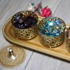 New Metal Material Snacks Tray Decorative Design Festival Style Dried Fruit Box Party Use With Lid Storage Box Islamic Festival