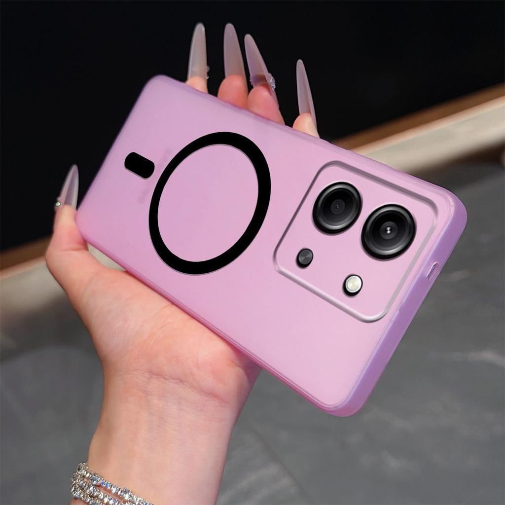 Frosted Semi Clear Magnetic Phone Case for Xiaomi Redmi 15C 5G,15C 4G Soft TPU Shockproof Cover