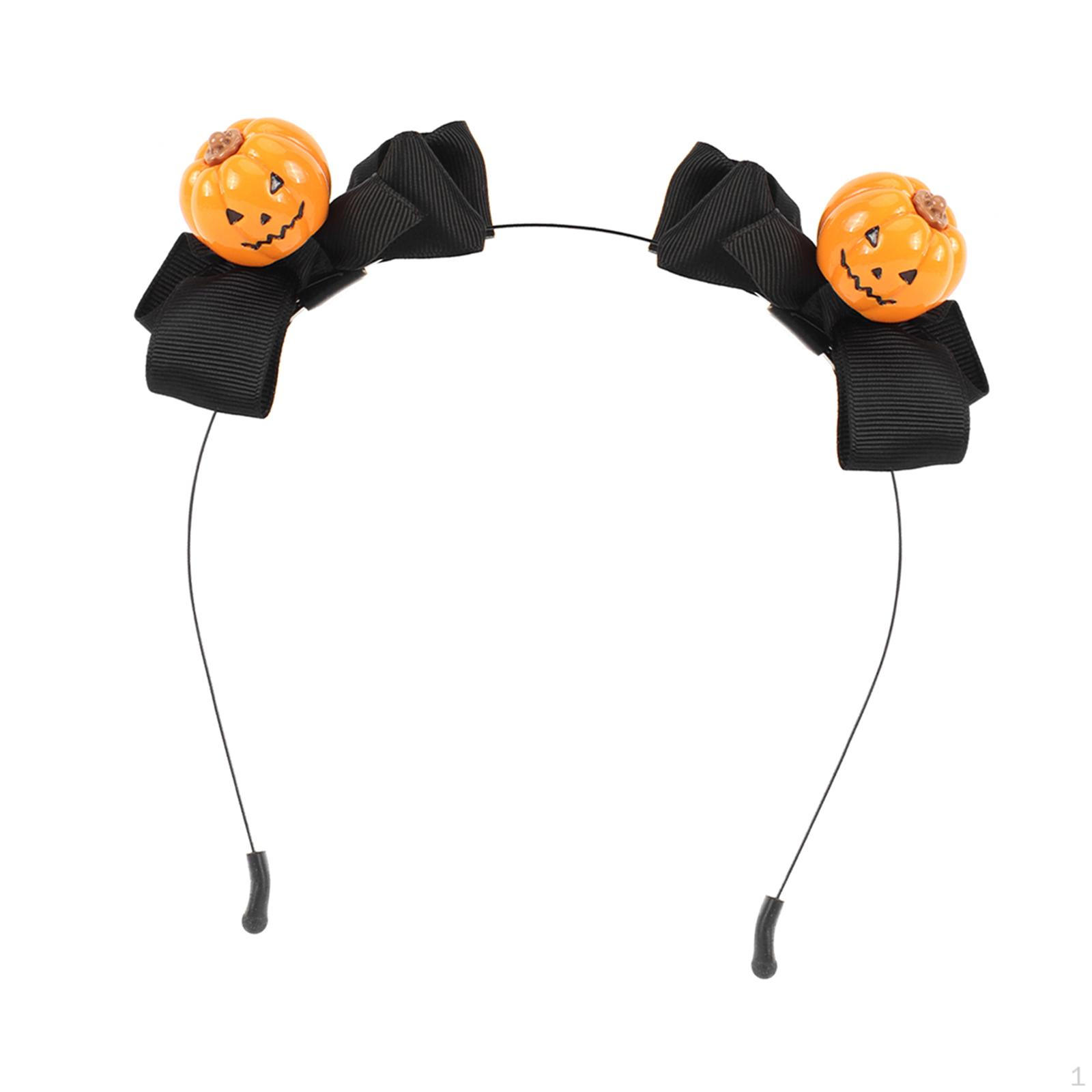 

Decorative Pumpkin-shaped Headband for Halloween, Costume Accessory Cosplay Black