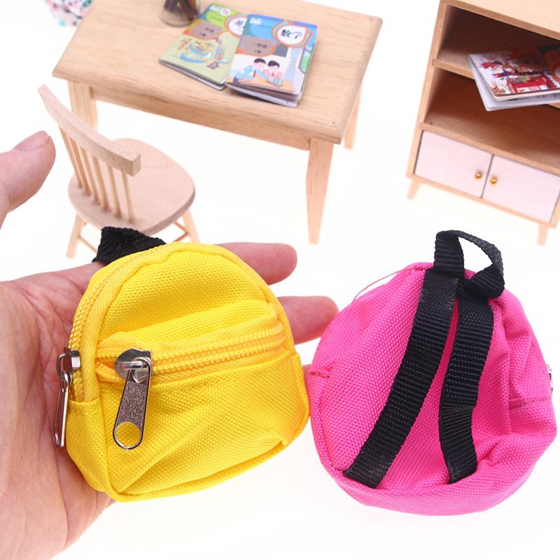 1:6 Miniaturowy Płócienny Tornister do Domku dla Lalek Plecak w Kwiaty Akcesoria dla Lalek Model Dekoracja Zabawka Akcesoria do Domku dla Lalek