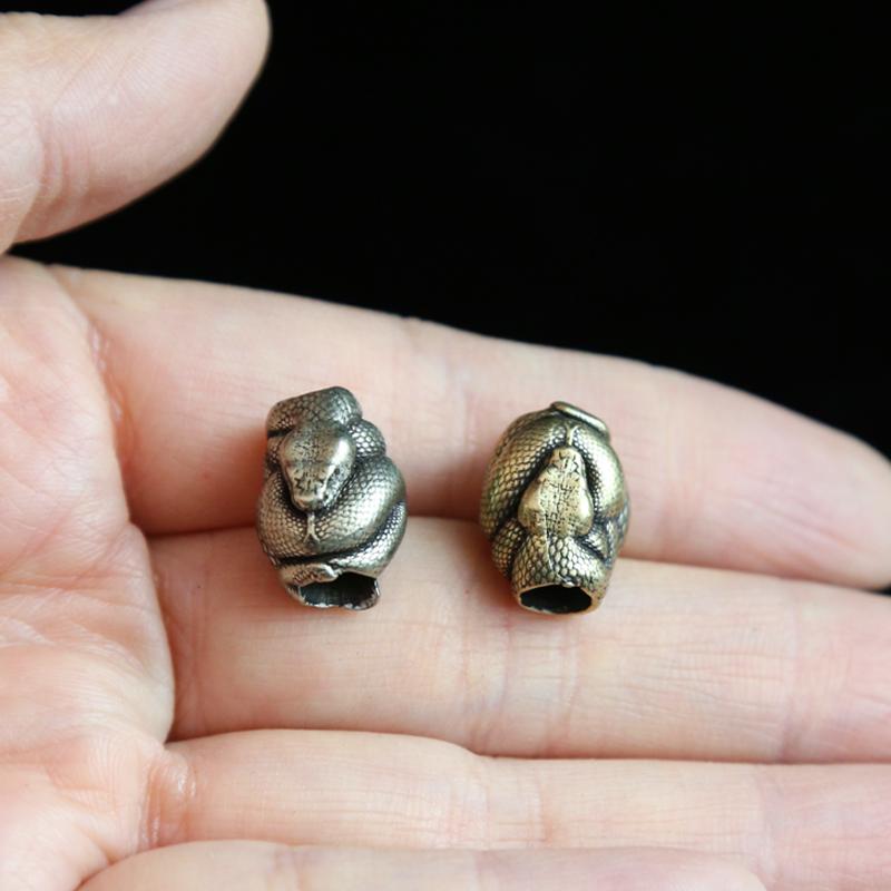 Python Snake Brass Knife Beads DIY EDC Outdoor Umbrella Rope Woven Fidget Toy Paracord Rope Decompression Toy Edc Accessory