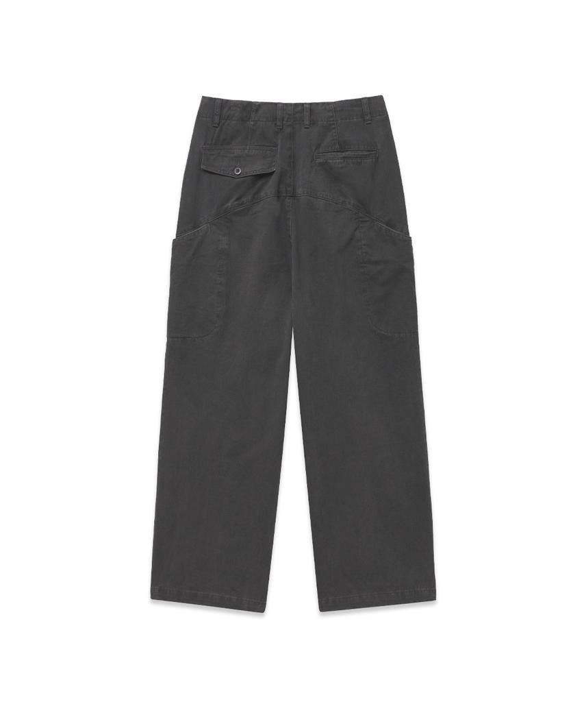 INTEMPOMOOD Bump Washed Cargo Pants_Charcoal