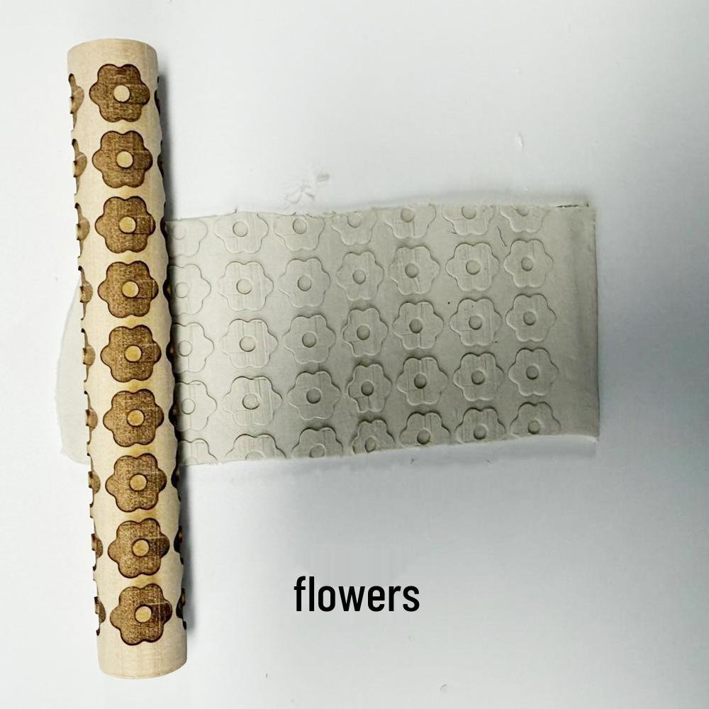 Wood Grain Embossed Rolling Pin for Clay and Baking