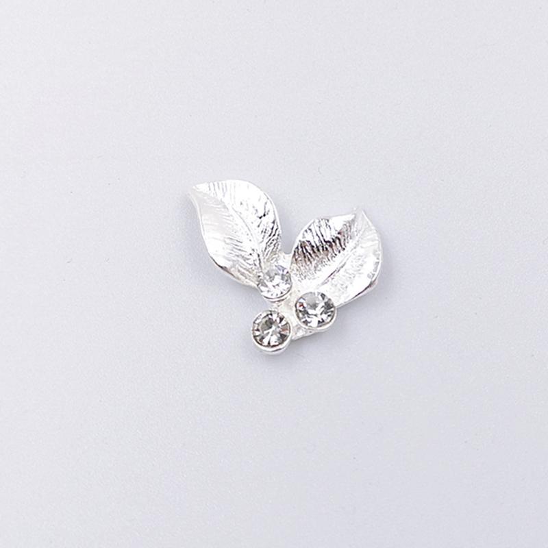 

Engood 100Pcs Leaves Rhinestones Button DIY Shoes Sewing Trim & Embellishments Craft Bags Handbags Headwear Accessories Jewelry срібний