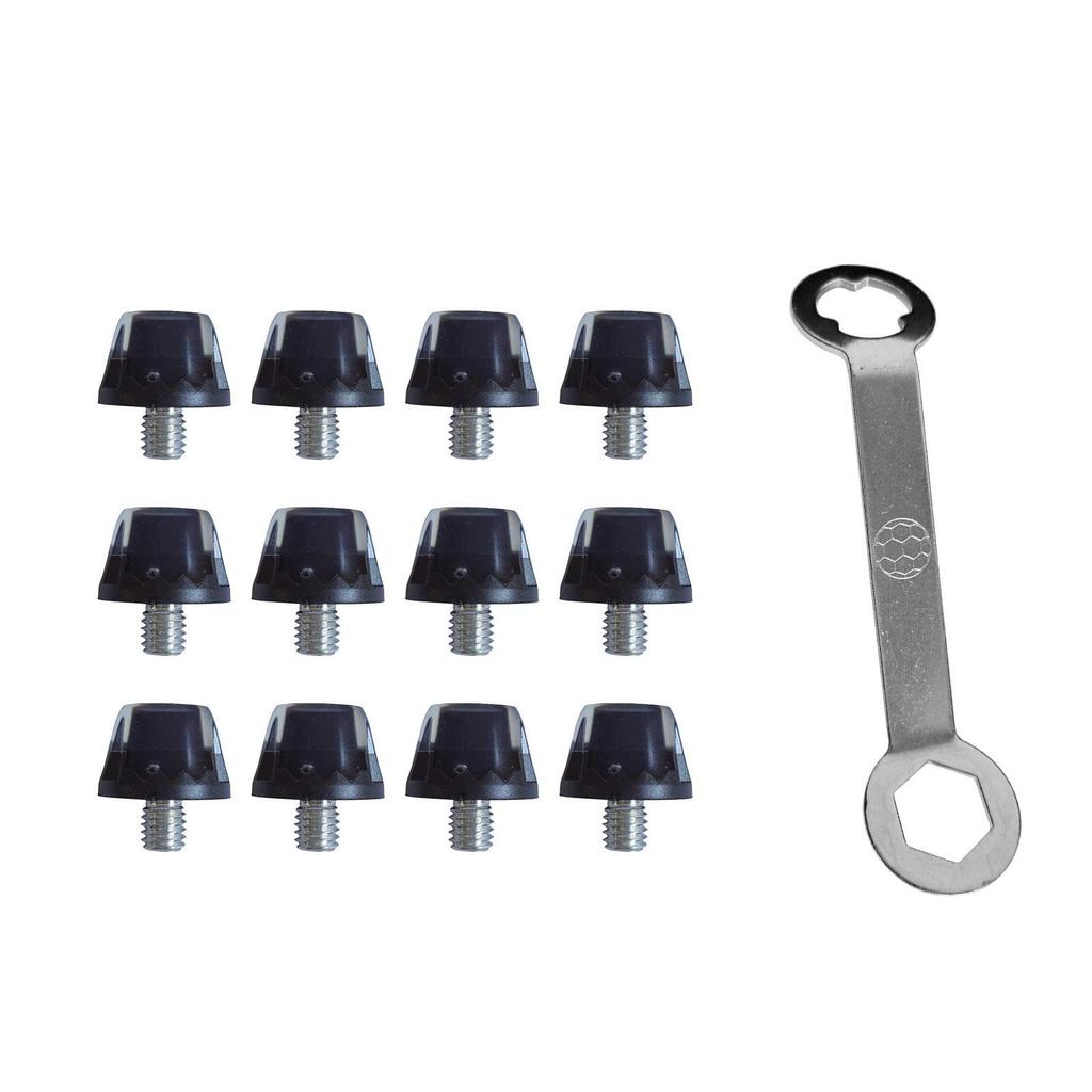 12 Football Boot Spikes, Non-slip, Solid Ground Portable Replacement Spikes for Indoor And