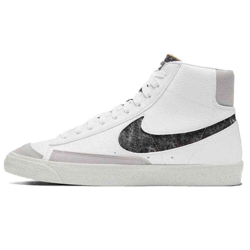 Nike Blazer Mid 77 Vintage Recycled Wool Pack - White Light Smoke Grey Sneakers Skateboard Shoes CW6726-100