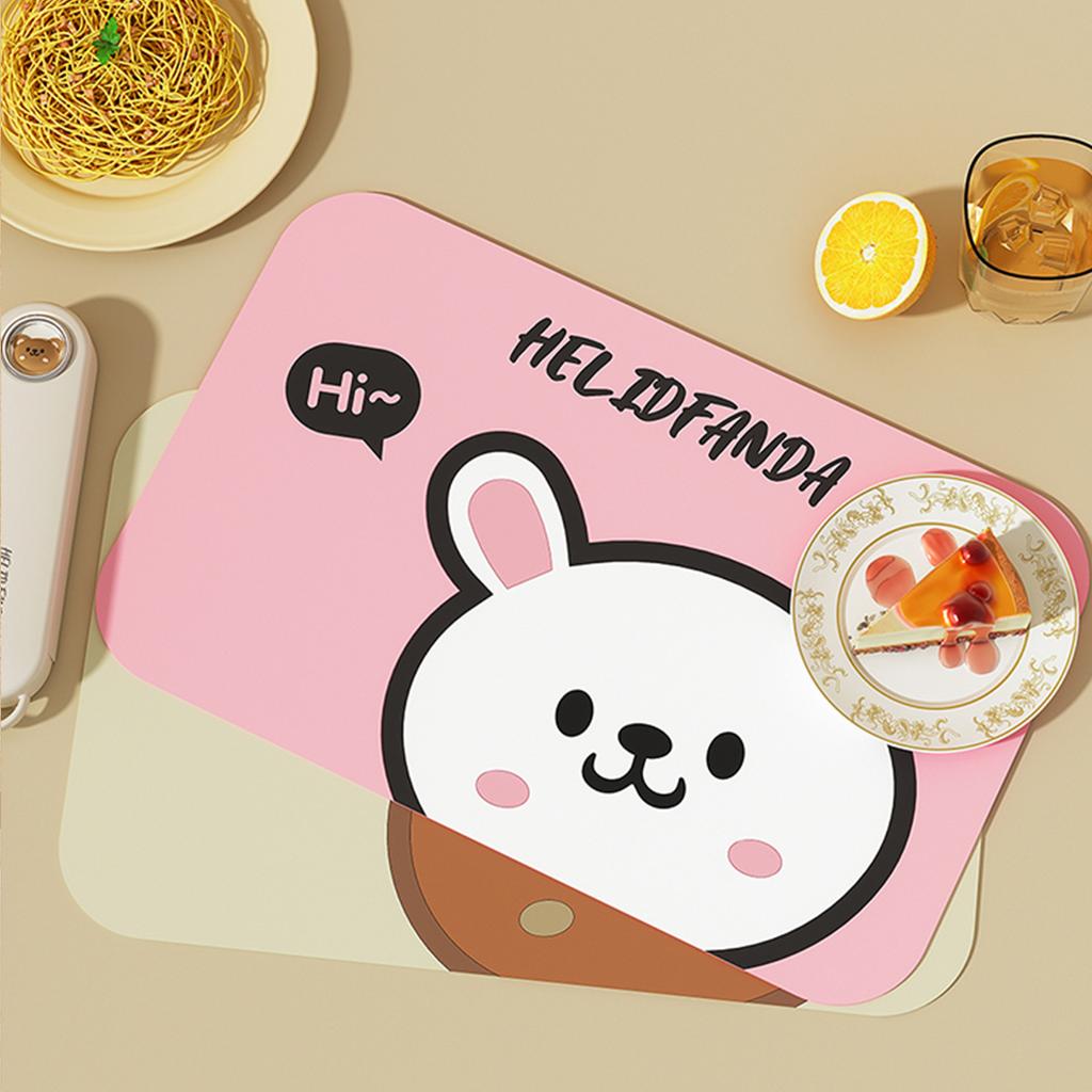 Niedliche isolierte Esstischmatte mit Nylonbändern, faltbares rutschfestes Platzset, wasserdicht und ölfester Topfuntersetzer, Geschirrunterlage