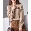 Damen Rundhals Strickpullover im Meilade-Stil