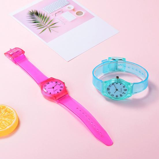 Spor Saati Sevimli Elektrikli Renkli Silikon Çocuk Kol Saati