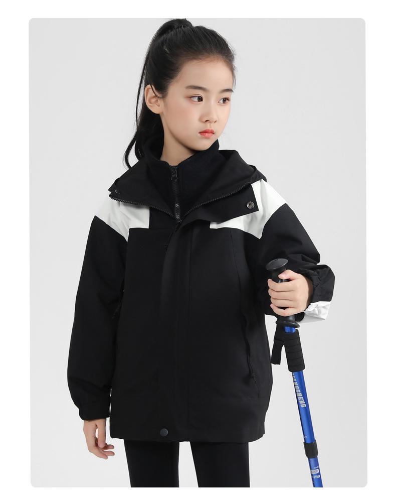 Vattentätt Vindsäkert Jacksett för Barn Höst/Vinter: Flickors 3-i-1 Foder, Pojkars 2-delad