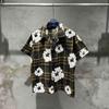 Hawaiian Lily Tropical Floral Print Men's Button-Down Short Sleeve Shirt