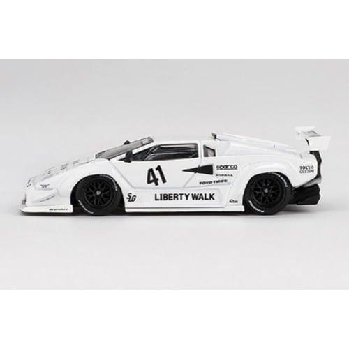MINI GT 1/64 Scale Lamborghini Countach LB-WORKS Tokyo Auto Salon 2024 White (Left-Hand Drive) Finished Product MGT00966-L