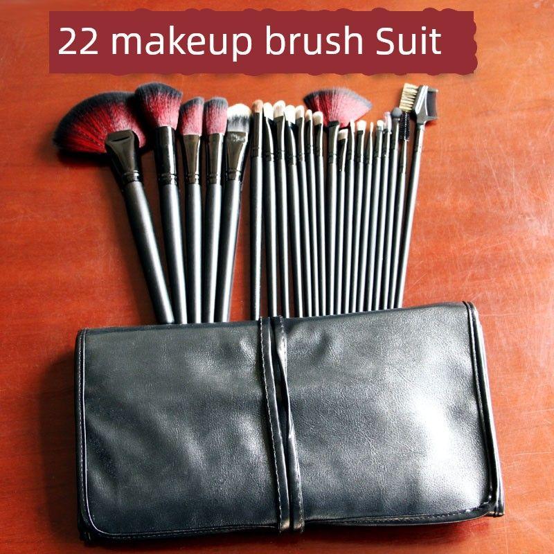 

22 PCs Makeup Brushes Suit Animal Hair Wool Makeup Artist Professional Makeup Makeup Tools Fan-Shaped Foundation Eye Shadow Brush 22 makeup brush Suit