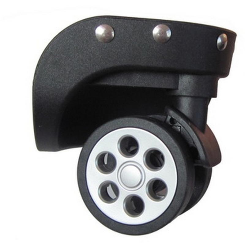 4 Stück Gummi-Trolley-Rollen Ersatz für Gepäckbox 60x12mm/55x12mm Schwerlast-Kofferrolle 360 Grad Schwenkbares Set