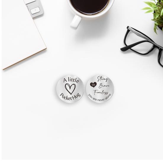 1 set Inspiring Decision Coin Hug Gravat Buzunar Breloc Set Cadou inspirat