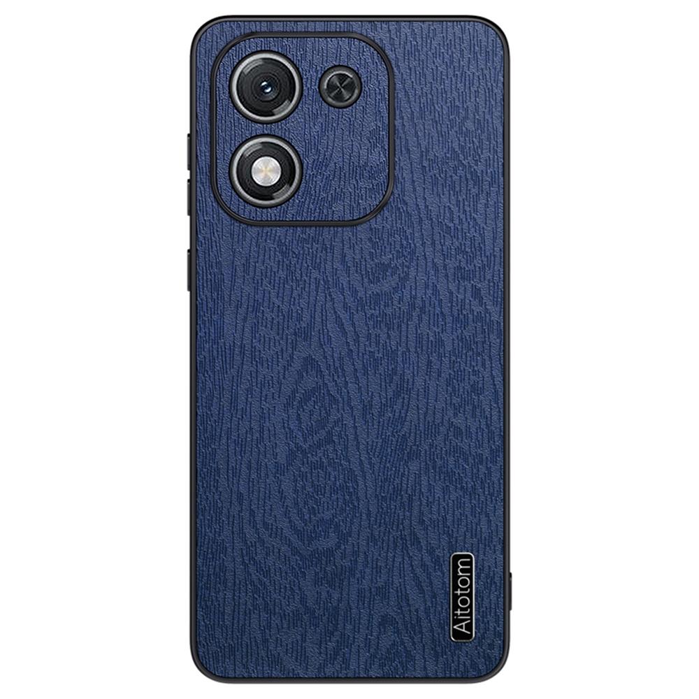 For Honor X70i Case Wood Texture PU Leather Coated PC TPU Phone Cover