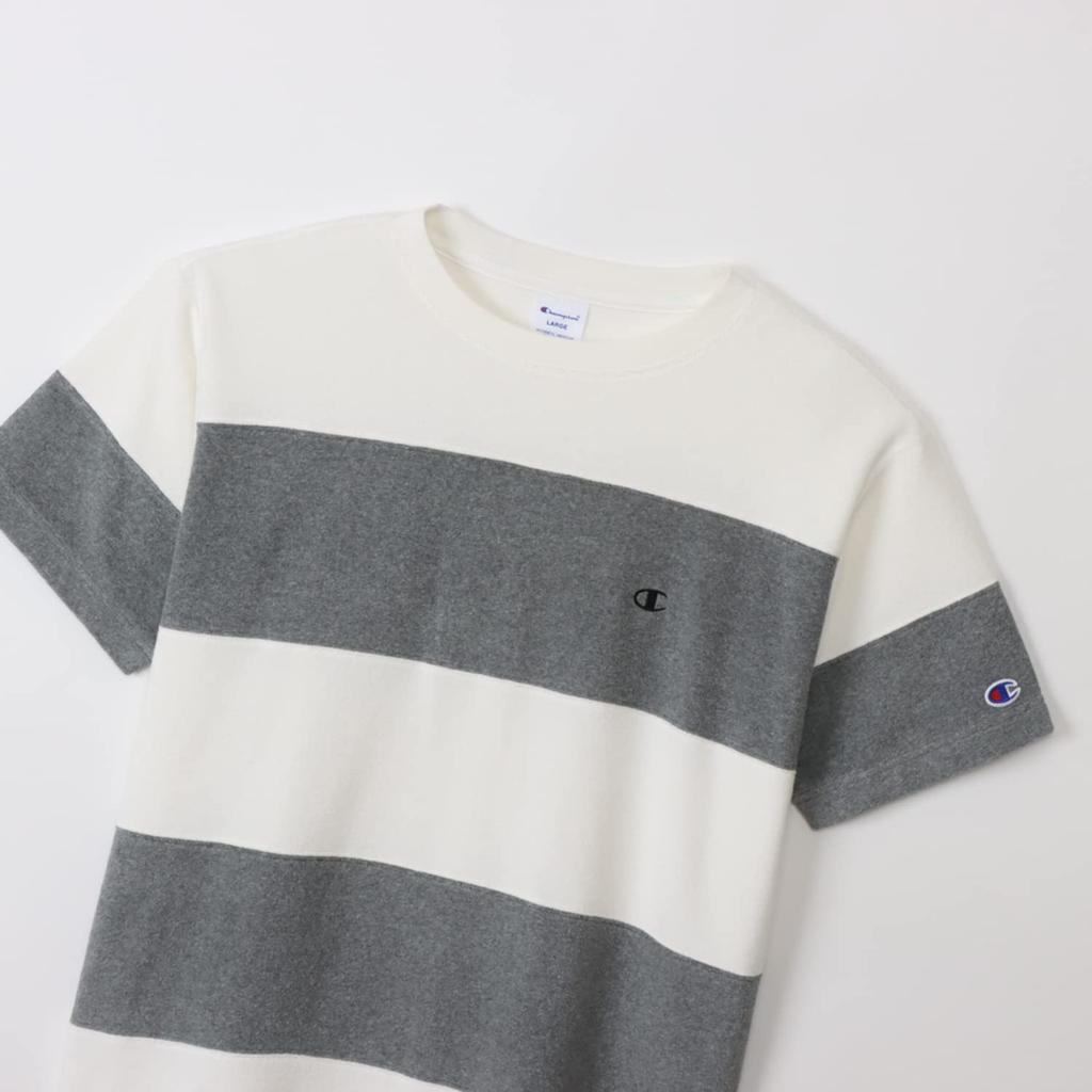Champion T-Shirt, Short-Sleeve, Crew Neck, COTTON USA, Single-Logo Embroidery, Panel Short-Sleeve T-Shirt, Basic, C3-X360-010-L