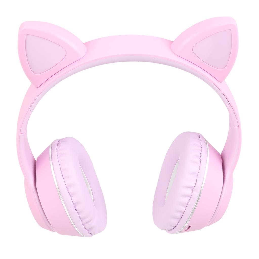 Bluetooth-Headset mit Katzenohren, HiFi-Stereo, integriertes Mikrofon, unterstützt Speicherkarte, Line-in-Kopfhörer