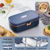 Electric Heated Lunch Box: Portable Stainless Steel, No Water Needed, Ideal for Office Workers and Students, Car Compatible.