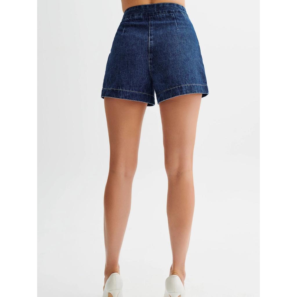 Spring/Summer Fashionable and Casual Sleeveless High - Waisted Denim Set for Women - Button - Down Sleeveless Vest with Pockets + Shorts