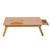 1Pc Adjustable Bamboo Rack Shelf Dormitory Bed Lap Desk Two Flowers Book Reading Tray Stand