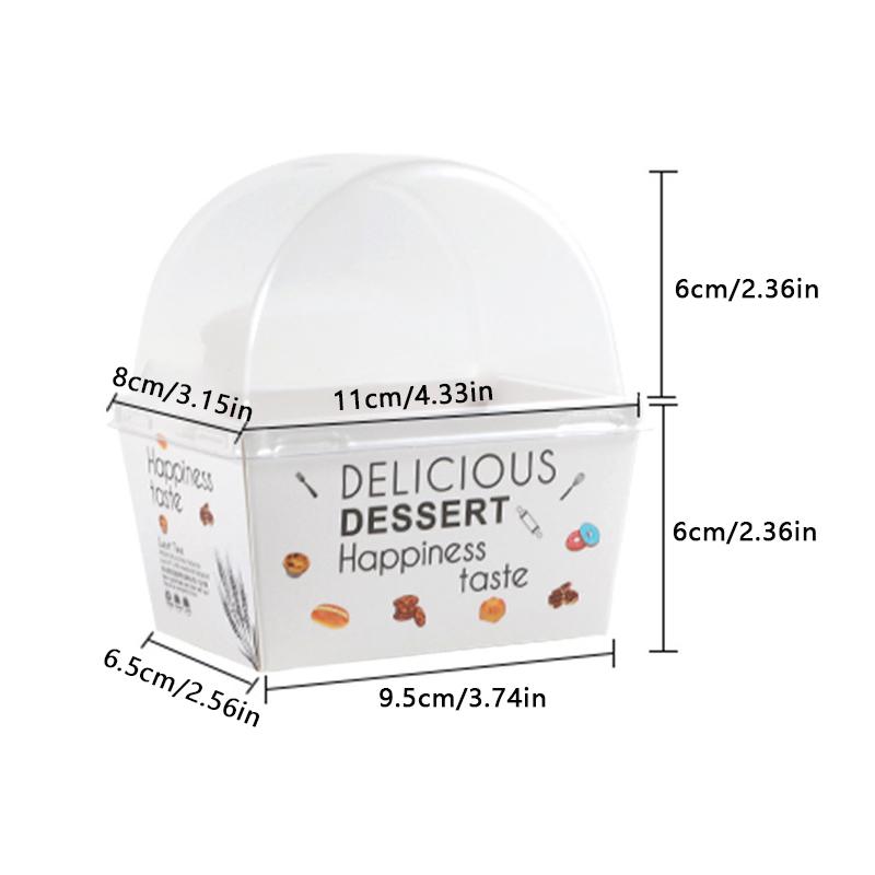 10Pcs Sandwich Burger Wrapping Packaging Box Toast Bread Oilproof Holder With Lid Take Out Box Pastry Tray Bakery Party Gift