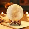 Moon Lamp Humidifier - Aromatherapy Diffuser LED Diffuser Moon Lamp with Cool Mist Humidifier Adjustable Brightness and Mist Mode