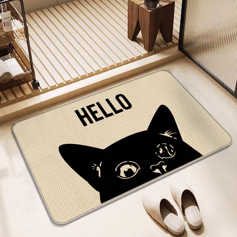 Style Linen Entrance Mat With Absorbent Fabric For Home And Office Decor