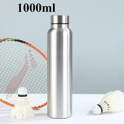 1000ml Stainless Steel Sport Water Bottle Single-layer Rugged Water Cup Metal Flask Drinkware Camping Sports Gym
