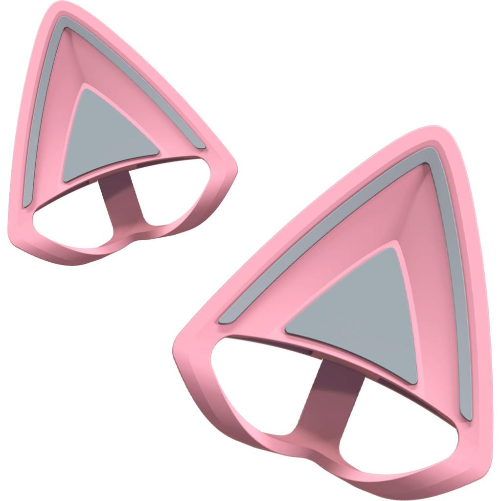 Razer Kitty Ears V2 Quartz Pink: Cute cat ear accessories that fit a variety of headsets. Compatible with most headsets with 25mm to 40mm bands. Easy