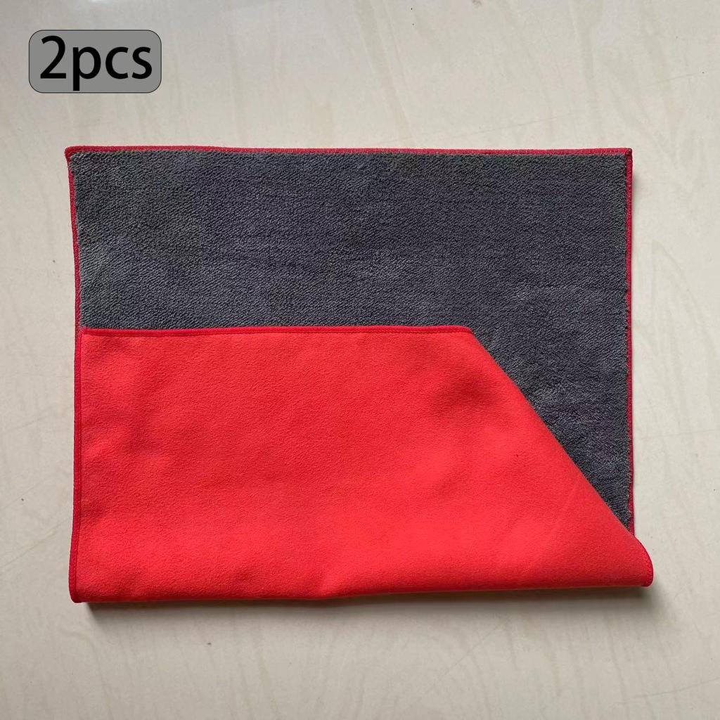 2-pack double-sided car cleaning cloths 30×30cm for car interiors and home use. Soft and absorbent, multifunctional car cleaning cloth.