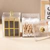 Storage Box Acrylic Dust-Proof Transparent Jewelry Box Makeup Removal Cotton Swab Lipstick Container Desktop Storage Organizer