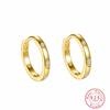 Simple Smooth Inlaid Zircon Geometry Earrings For Women Authentic 925 Sterling Silver Simple Wedding Engagement Fine Jewelry Gif