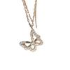 Cold Wind Trend Silver Butterfly Necklace, Summer Fresh Niche Design Diamond Internet Celebrity Collarbone Chain