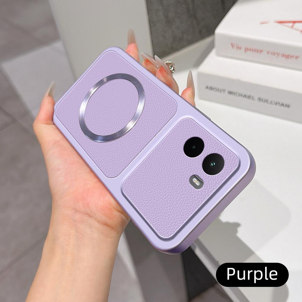 For XiaoMi POCO M7 4G Case New Lychee Pattern CD Magnetic Ring Ultra-Thin Cover For MI Poco m7 4G Shockproof Bumper Funda