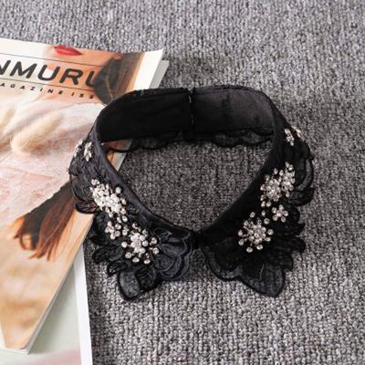 Detachable Women Hollow Cotton Flower Leaves Fake Neckline Lace Shirts Collars Fake Collar