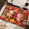 Blessing Words Zodiac Goat Floor Mat Cartoon 2027 Lamb Door Mat Sheep Foot Padc  Door Entrance