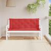 VidaXL Set of 2 Garden Bench Cushions, Bench Cover with Tie Strings, Waterproof Outdoor Cushion, Red 361703