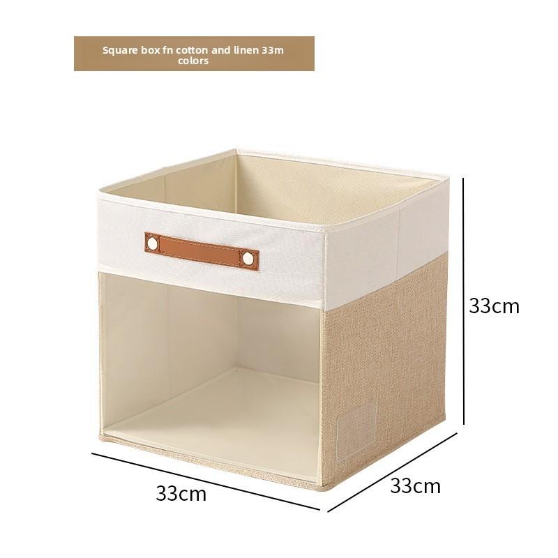 Foldable Fabric Clothing Storage Box With Clear Visibility For Bedroom And Closet Organization
