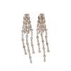 European and American Silver Needle Diamond-encrusted Round Fringed Stud Earrings French Light Luxury Earrings Niche Design Earrings