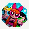 Powerpuff Fashionable Automatic Opening/Closing Folding Umbrella. Portable and Foldable, Ideal for Gift, Travel, and Daily Use.